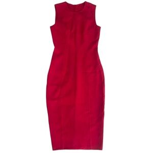 Michael Kors Vintage 90s Red Sheath Pencil Midi Dress